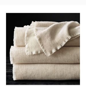 RH Cashmere 2 Tone Bed Throw